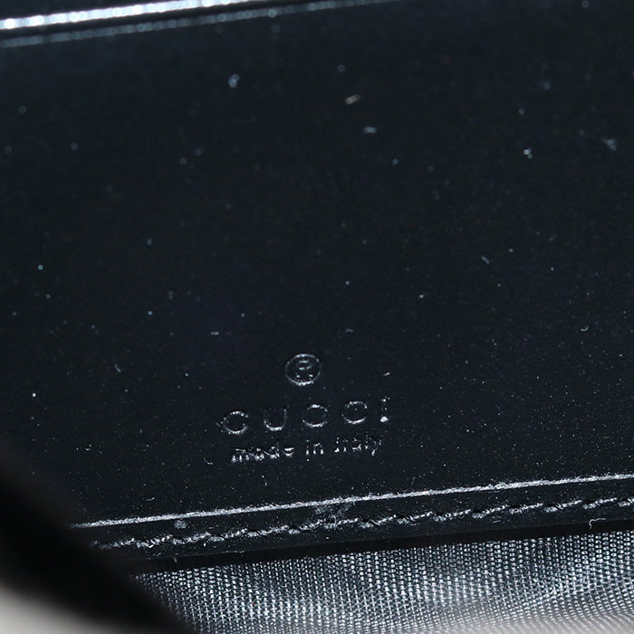 GUCCI 625558 Long Wallet GG embossed organizer Zip Around Purse leather black mens(unisex)