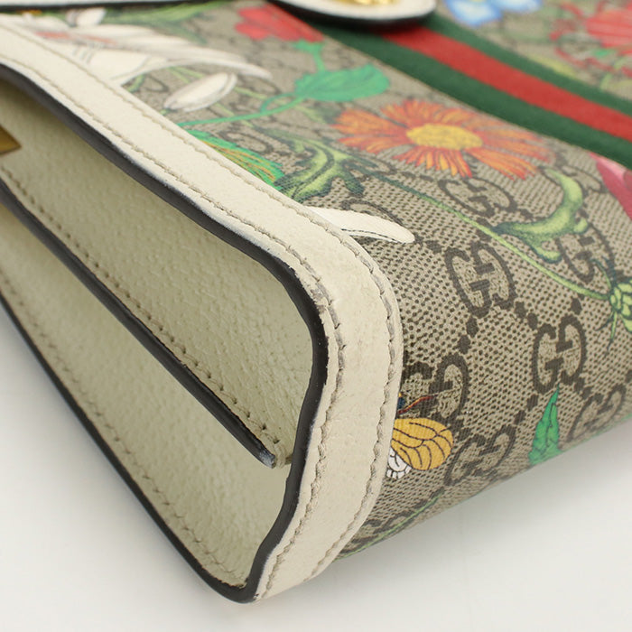 GUCCI 503877 Shoulder Bag Ophidia flower pattern Small ChainShoulder Bag GG Supreme Canvas,leather Multicolor Women