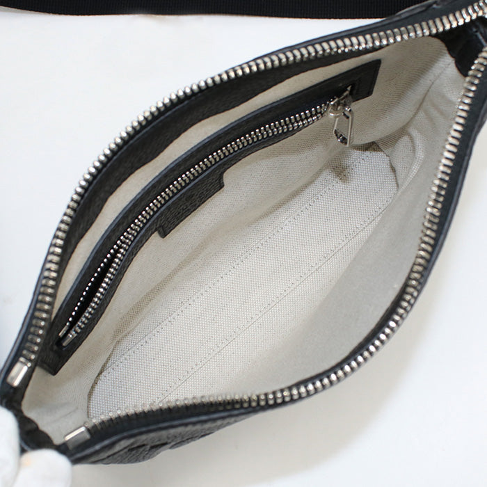 GUCCI 761747 AABY7 1000 Clutch bag  Jumbo GG Small messenger bag leather black mens