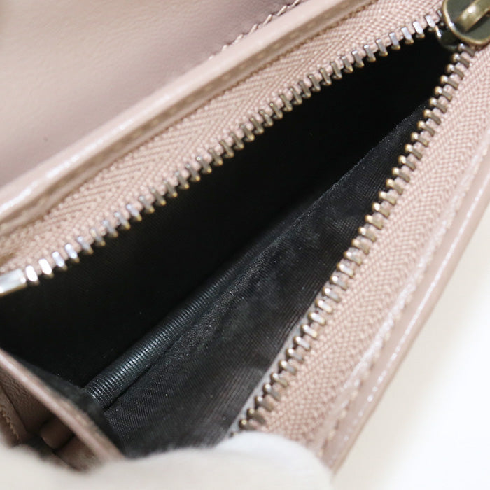 GUCCI 466492 DTD1T Bi-fold wallet GG Marmont Mini Wallet Quilted Leather pink Women