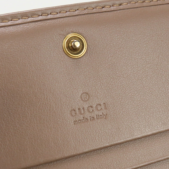 GUCCI 466492 DTD1T Bi-fold wallet GG Marmont Mini Wallet Quilted Leather pink Women