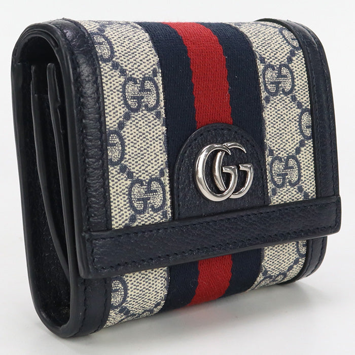 GUCCI 598662 GG wallet Ofidia Folded  Supreme navy Women