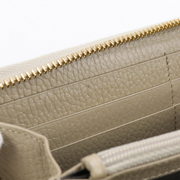 GUCCI 456117 AACFE 9543 Zip around wallet Double G Purse GG Supreme beige Women