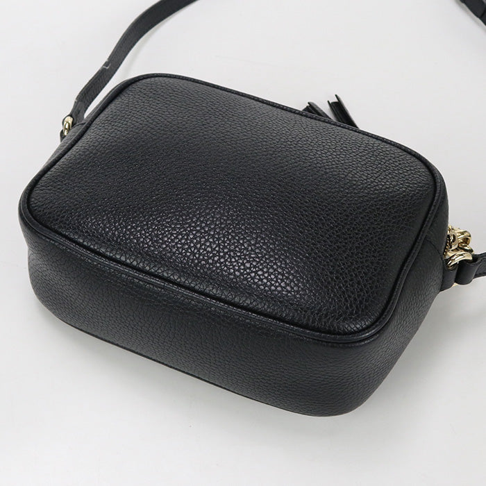 GUCCI 308364 Shoulder Bag Soho Diagonal leather black Women