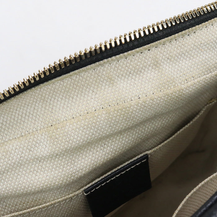 GUCCI 308364 Shoulder Bag Soho Diagonal leather black Women