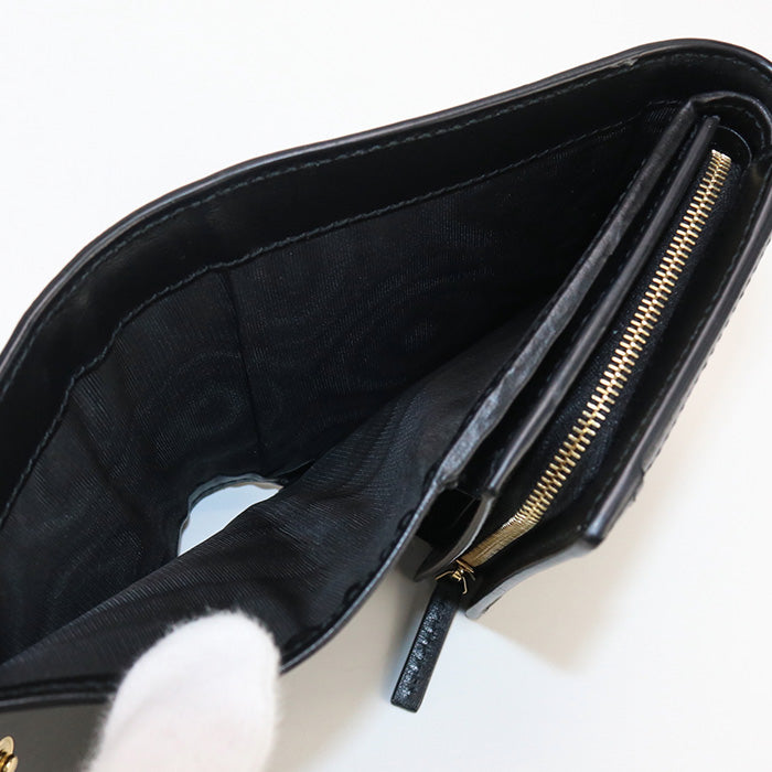 GUCCI 723799 Bi-fold wallet GG matelasse Medium wallet  leather black Women