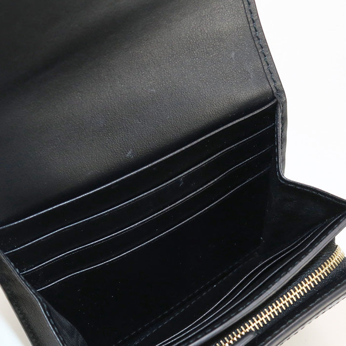 GUCCI 723799 Bi-fold wallet GG matelasse Medium wallet  leather black Women