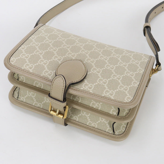 GUCCI 671620 mini crossbody bag Interlocking G Diagonal shoulder bag GG beige
