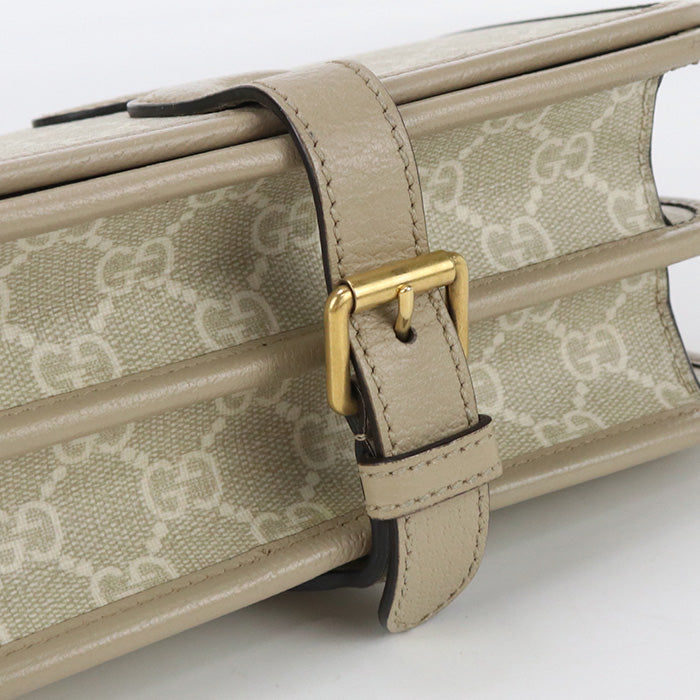 GUCCI 671620 mini crossbody bag Interlocking G Diagonal shoulder bag GG beige