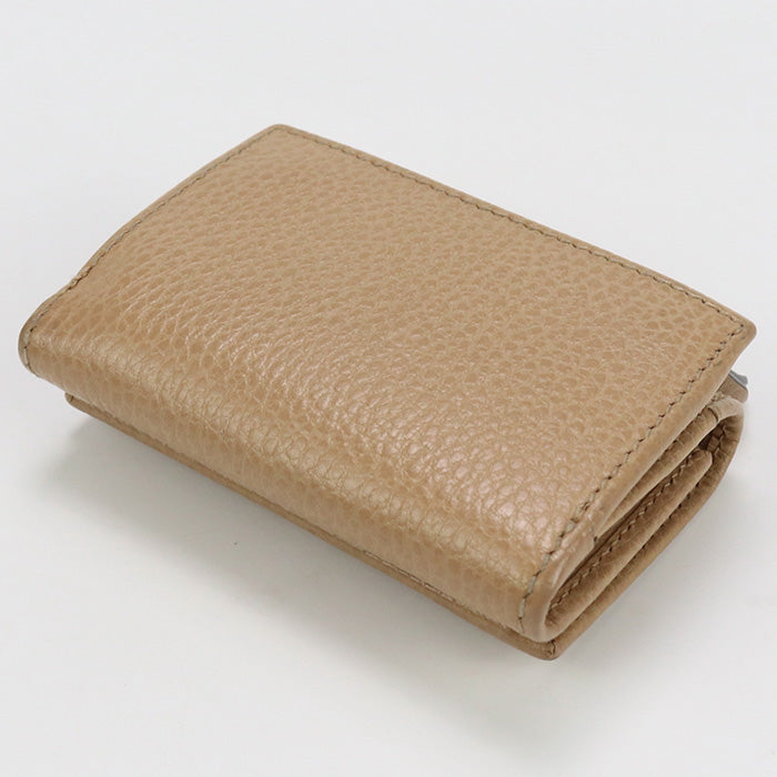 GUCCI 644407 Tri-fold wallet GG Marmont Compact wallet leather beige Women
