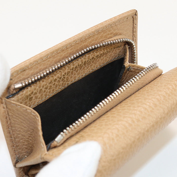 GUCCI 644407 Tri-fold wallet GG Marmont Compact wallet leather beige Women