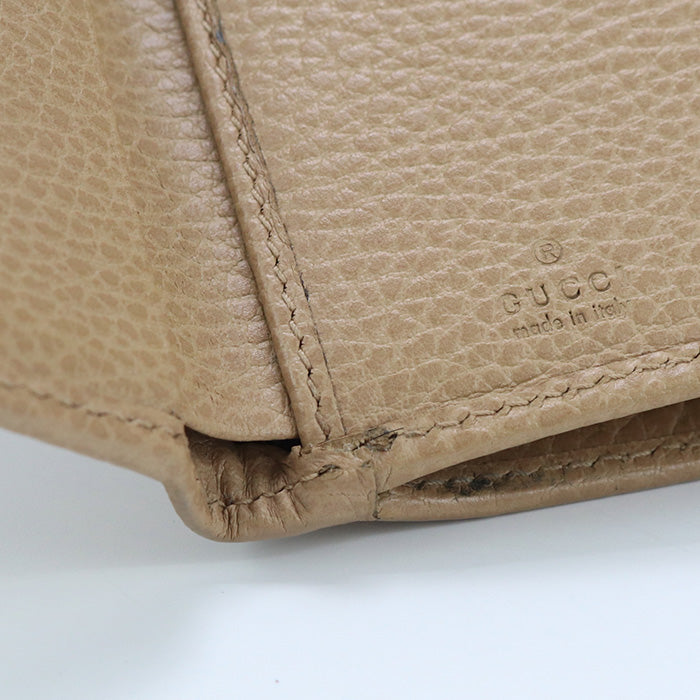 GUCCI 644407 Tri-fold wallet GG Marmont Compact wallet leather beige Women
