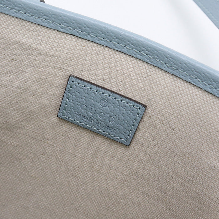 GUCCI 811716 FAD03 8741 Tote Bag Double G 2way mini bag GG Supreme Canvas, leather Light Blue Women