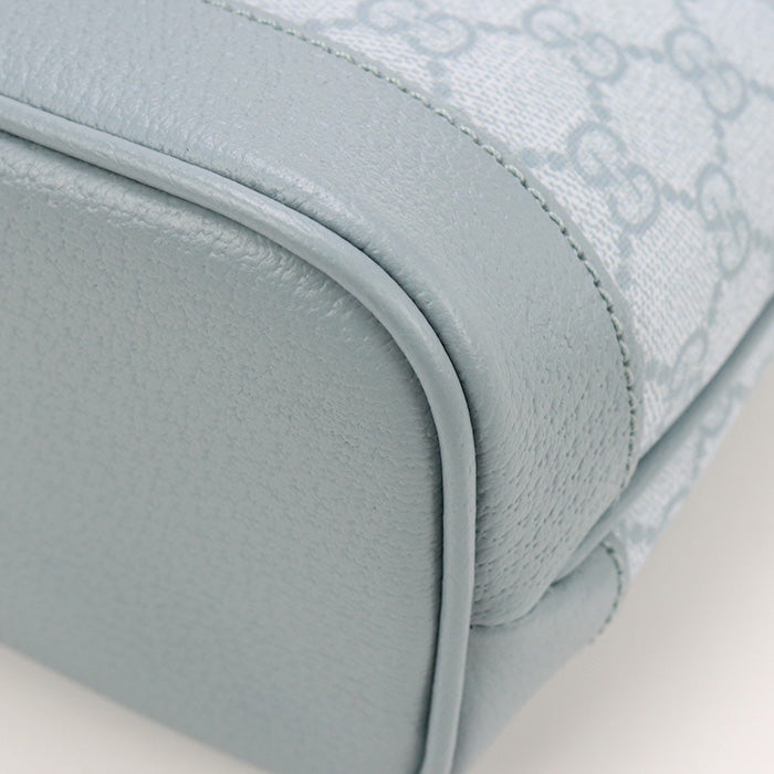 GUCCI 811716 FAD03 8741 Tote Bag Double G 2way mini bag GG Supreme Canvas, leather Light Blue Women