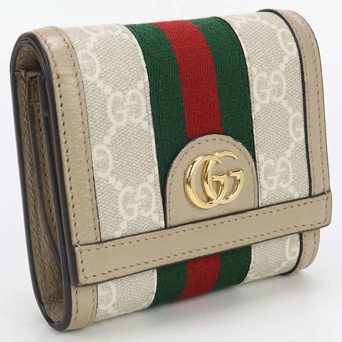 GUCCI 598662 UULAG 9682 GG CardCase  Ofidia Bi-fold wallet Supreme Beige