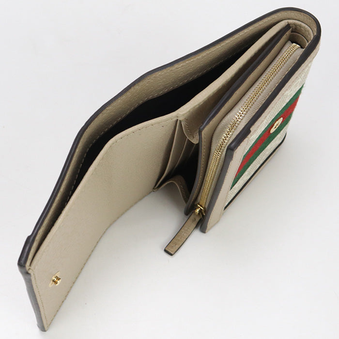 GUCCI 598662 UULAG 9682 GG CardCase  Ofidia Bi-fold wallet Supreme Beige