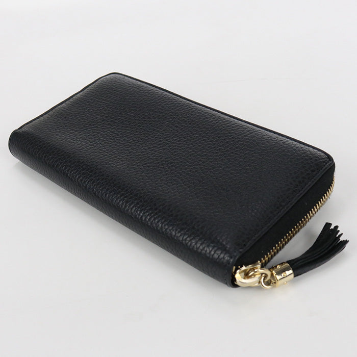 GUCCI 598187 Zip around wallet Soho PurseZip leather black Women