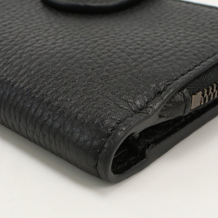 GUCCI 739498 AABXM 1000 Bi-fold wallet Double G with Bamboo Medium wallet leather black Women