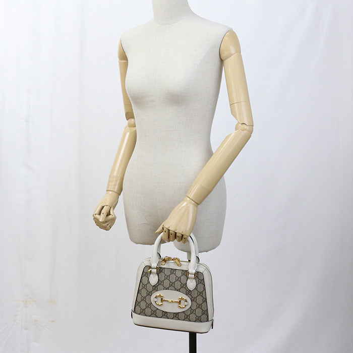 GUCCI GU83590 2WAY handbag Gucci Horsebit 1955 GG Supreme 2WAY beige Women