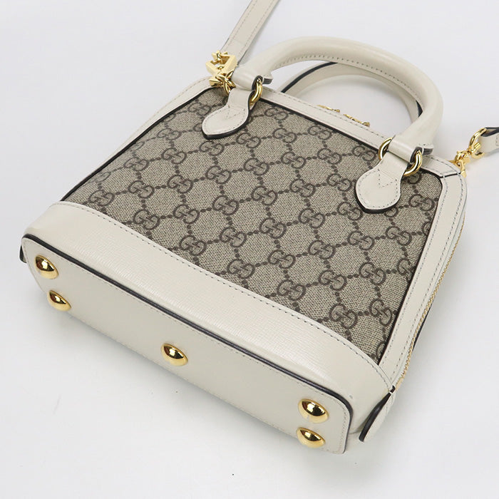 GUCCI GU83590 2WAY handbag Gucci Horsebit 1955 GG Supreme 2WAY beige Women