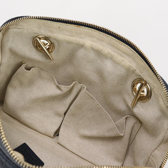 GUCCI 308983 ChainShoulder Bag Soho leather navy Women