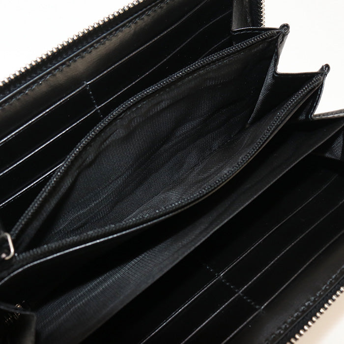 GUCCI 428736 0YK0N 1000 Long Wallet GG Marmont Zipper Wallet leather black mens(unisex)