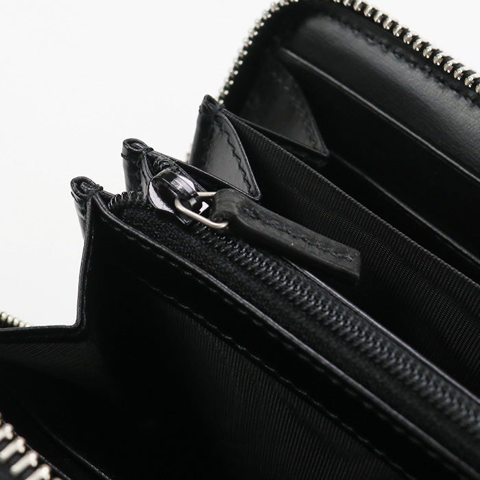 GUCCI 428736 0YK0N 1000 Long Wallet GG Marmont Zipper Wallet leather black mens(unisex)