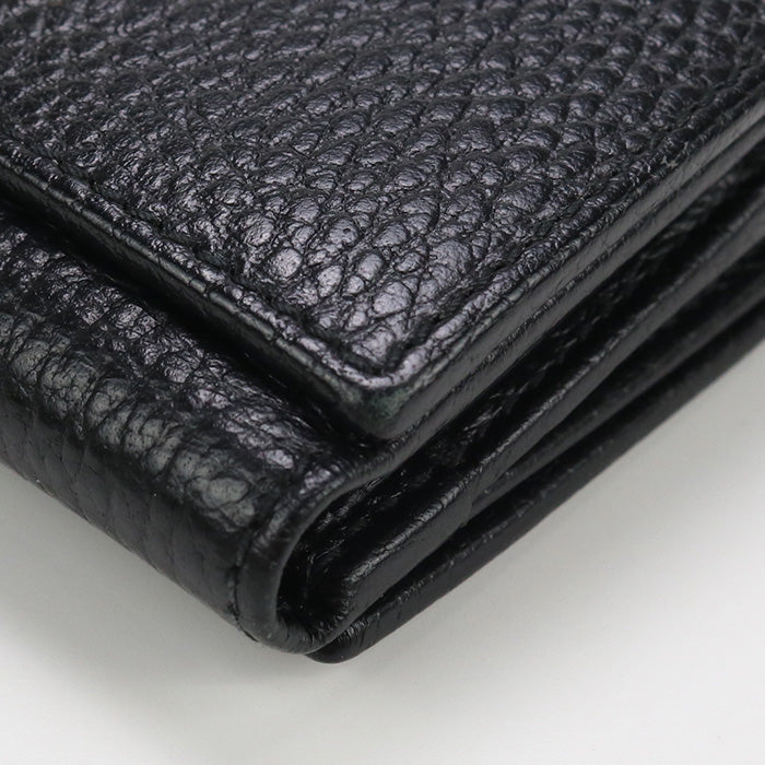 GUCCI 474746 Tri-fold wallet GG Marmont Compact wallet leather black Women
