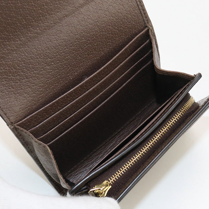 GUCCI 598662 96IWG 8745 GG wallet Ofidia Bi-fold wallet Supreme beige Women