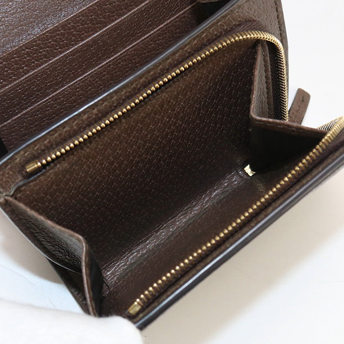 GUCCI 598662 96IWG 8745 GG wallet Ofidia Bi-fold wallet Supreme beige Women