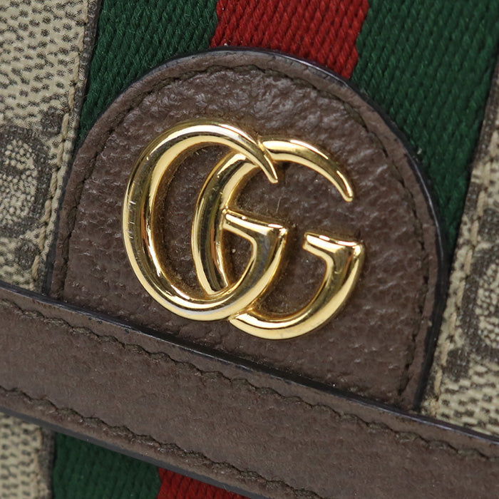 GUCCI 598662 96IWG 8745 GG wallet Ofidia Bi-fold wallet Supreme beige Women