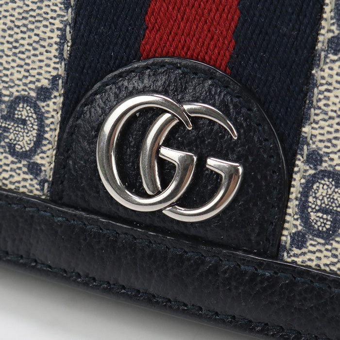 GUCCI 523155 96IWN 4076 Bi-fold wallet Ophidia GG Marmont compact purse GG Supreme Canvas Multi Women(unisex)