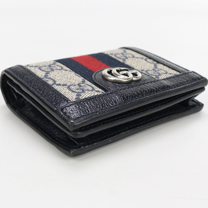 GUCCI 523155 96IWN 4076 Bi-fold wallet Ophidia GG Marmont compact purse GG Supreme Canvas Multi Women(unisex)