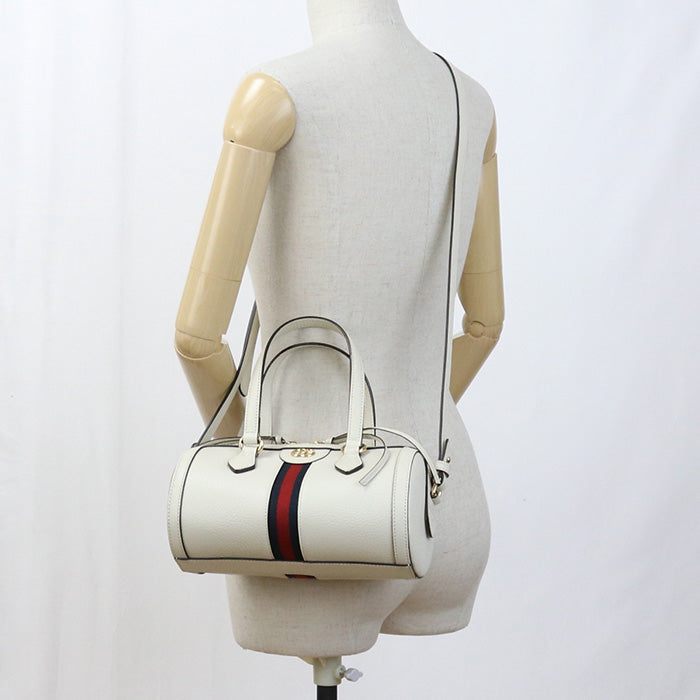 GUCCI GU84088 small boston bag Ofidia Mini Boston leather white Women