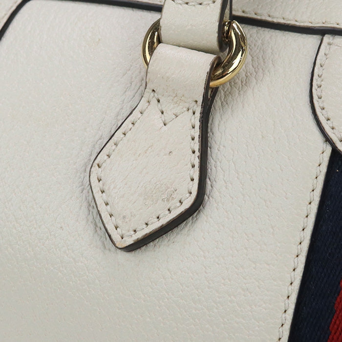 GUCCI GU84088 small boston bag Ofidia Mini Boston leather white Women