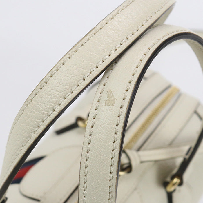 GUCCI GU84088 small boston bag Ofidia Mini Boston leather white Women