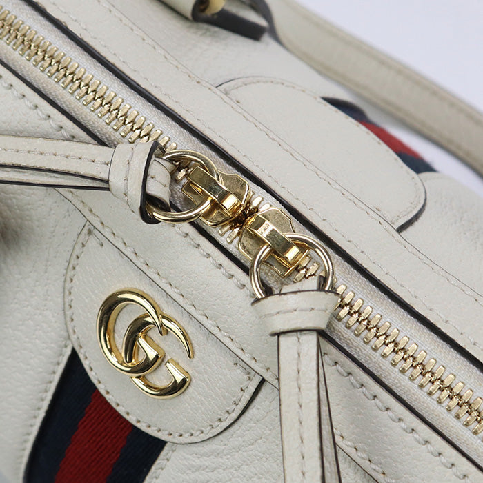 GUCCI GU84088 small boston bag Ofidia Mini Boston leather white Women