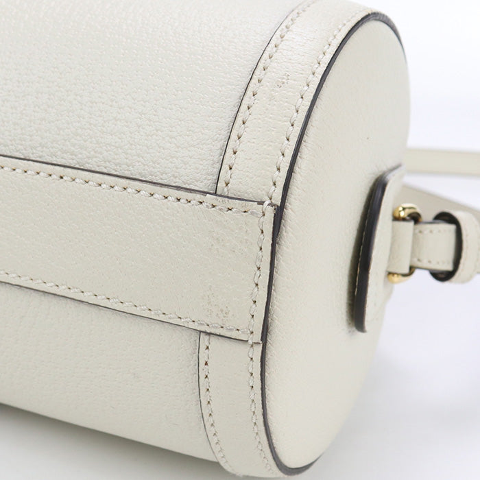 GUCCI GU84088 small boston bag Ofidia Mini Boston leather white Women