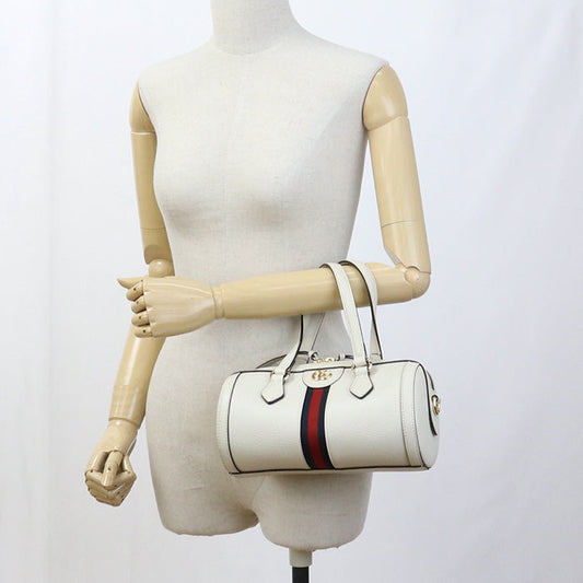 GUCCI GU84088 small boston bag Ofidia Mini Boston leather white Women