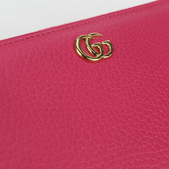 GUCCI GU84597 Zip around wallet Double G PurseZip leather Pink Women