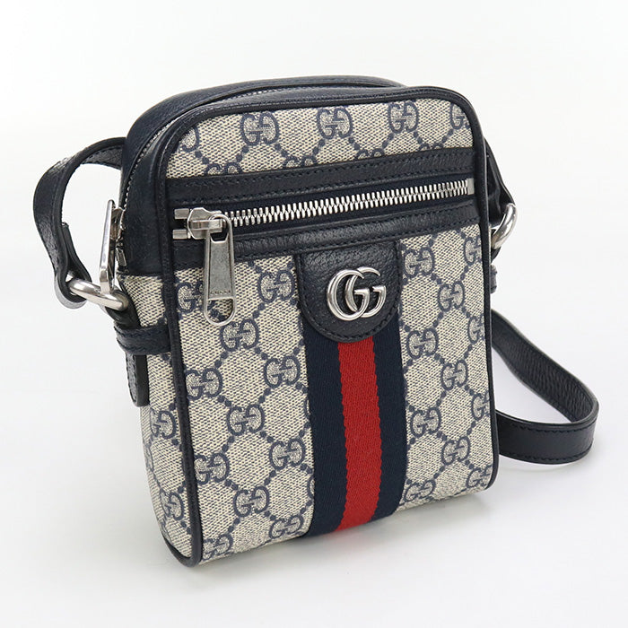 GUCCI 598127 GGShoulder Bag Ofidia Shoulder GG Supreme Canvas navy unisex