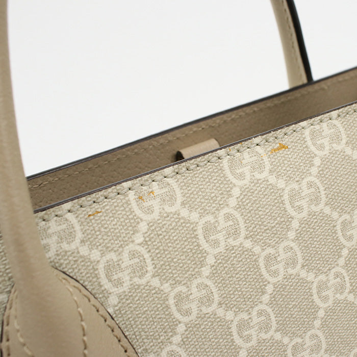GUCCI 659983 Tote Bag Interlocking G Small 2way Tote Bag GG Supreme, leather beige Women