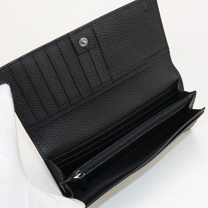 GUCCI 771151 Wallet Long with double fold coin purse leather  black mens