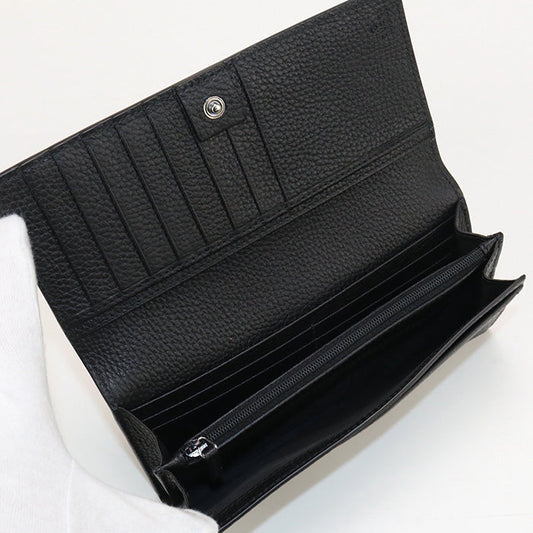GUCCI 771151 Wallet Long with double fold coin purse leather  black mens