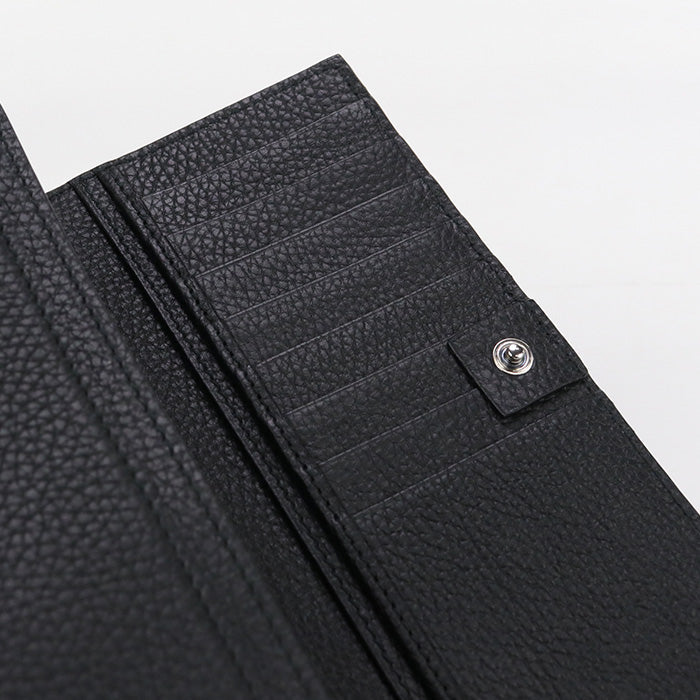 GUCCI 771151 Wallet Long with double fold coin purse leather  black mens