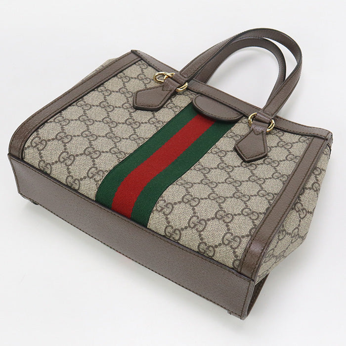 GUCCI 547551 Tote Bag Ofidia 2way Small Tote Bag GG Supreme, leather Brown Women