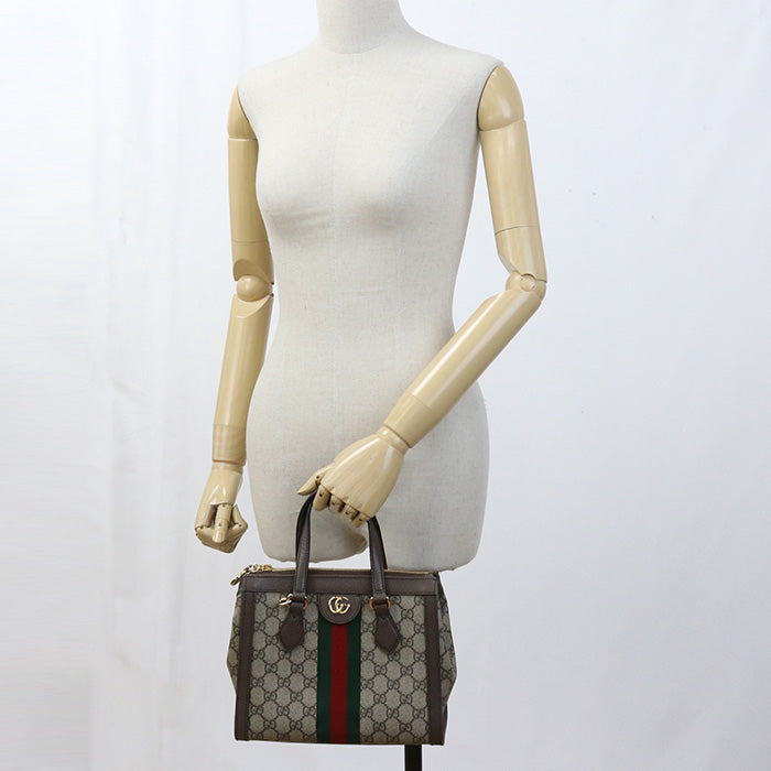GUCCI 547551 Tote Bag Ofidia 2way Small Tote Bag GG Supreme, leather Brown Women