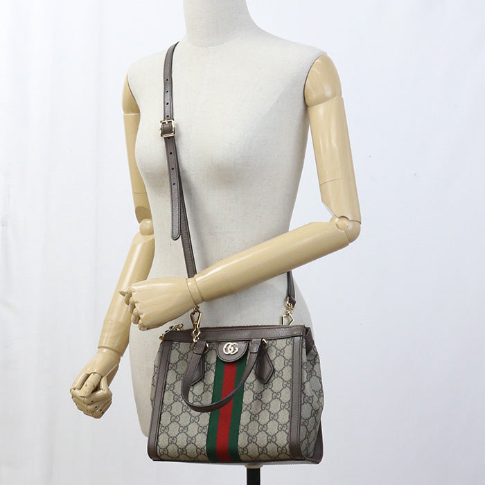 GUCCI 547551 Tote Bag Ofidia 2way Small Tote Bag GG Supreme, leather Brown Women
