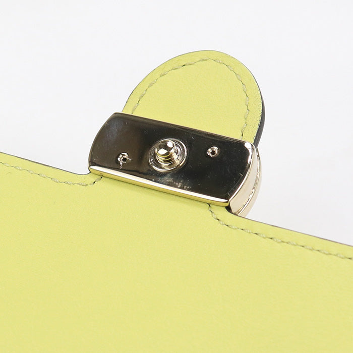 GUCCI 369664 Interlocking G Shoulder wallet Chain wallet leather yellow Women