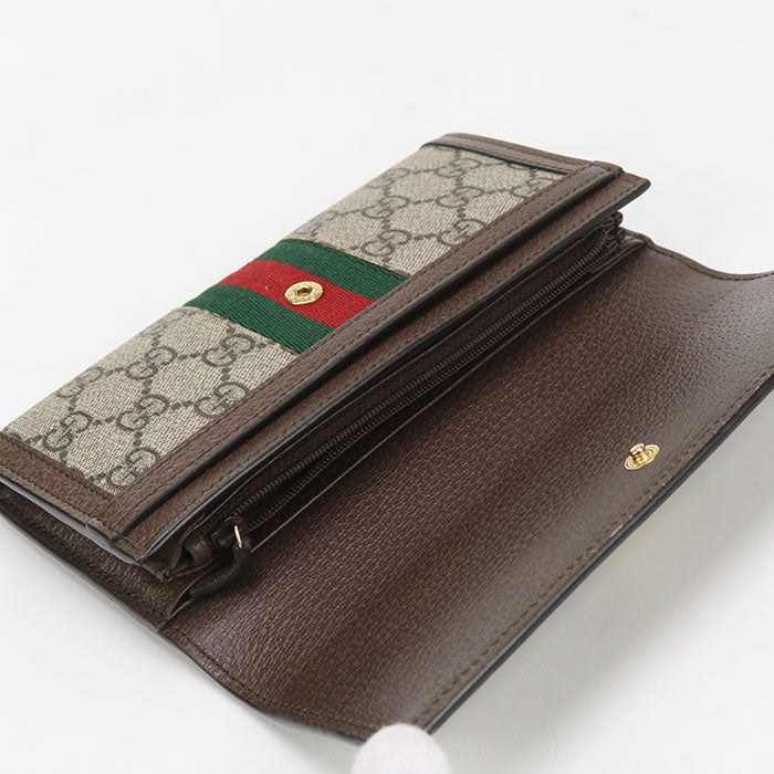 GUCCI 523153 96IWG 8745 Long wallet Ofidia GG Continental Wallet GG Supreme Canvas, leather multicolor Women